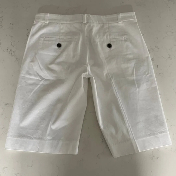 Banana Republic Avalon 5 Pocket Flat Frt Cotton 10" Bermuda Shorts Wht Sz 0 NWT - Picture 7 of 12